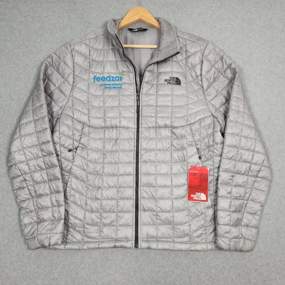 The North Face Jacket Mens Large Gray Thermoball Eco Insulated Puffer Packable